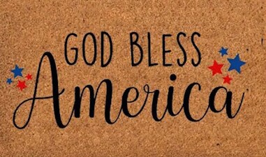 God Bless America Doormat