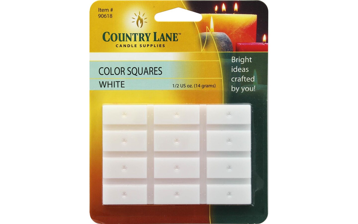 Country Lane Candle Color Square .5oz White