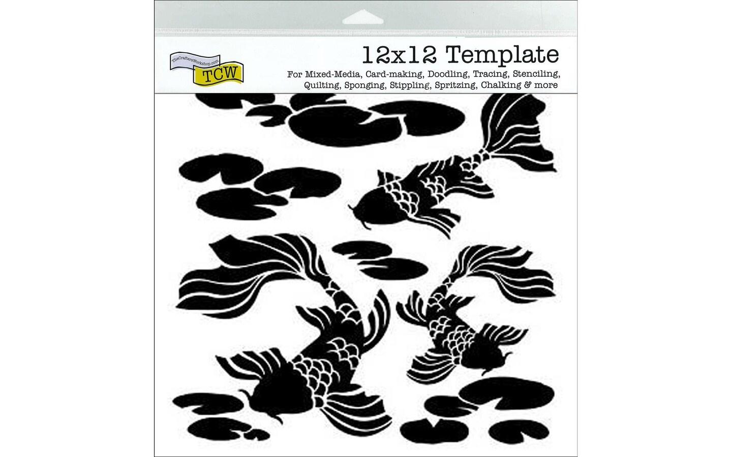 The Crafters Workshop Stencil 12x12 Koi Pond