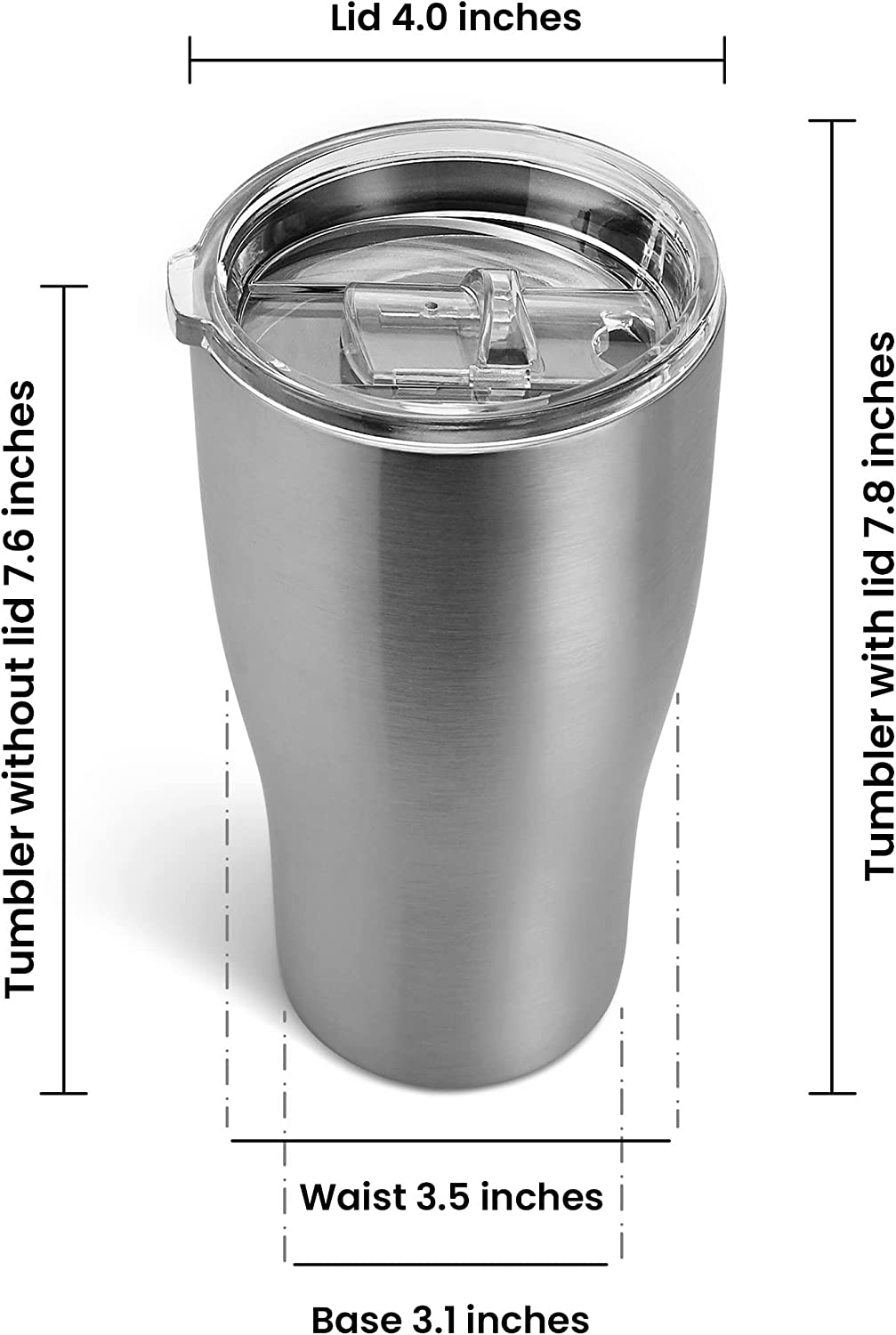 Makerflo 30 oz Curve Stainless Steel Tumbler Pack of 1 with Lid &#x26; Straw | Craft-Ready for DIY Gifts &#x26; Personalization (Epoxy, UV DTF, Vinyl, and Laser Engraving) - Not for Sublimation and DTF