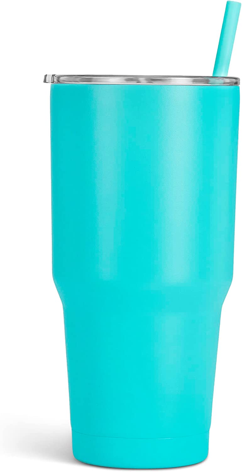 Makerflo 30 oz Powder Coated Tumbler, Stainless Steel Insulated