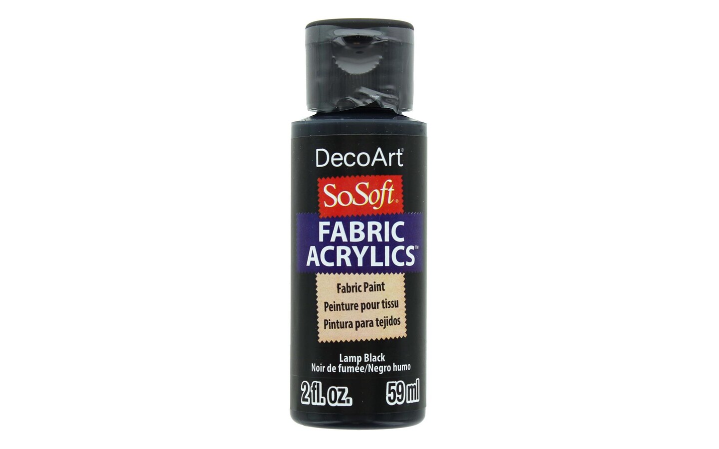 Decoart SoSoft Fabric Paint 2oz Lamp Black