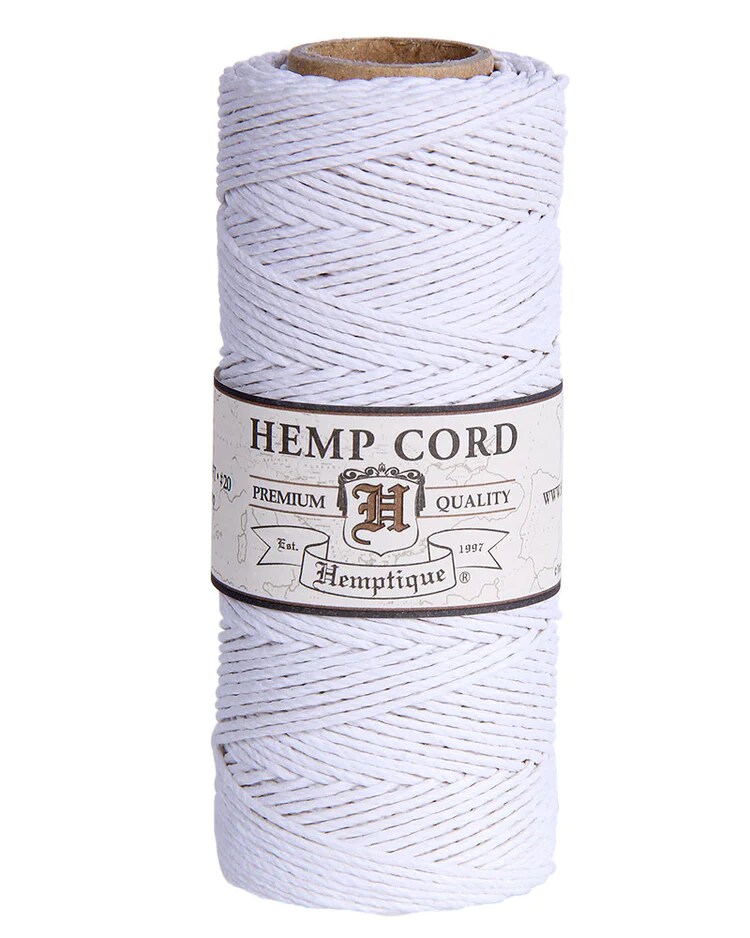 Hemptique 1mm #20 Hemp Cord Spools Jewelry Making Macrame Crochet Crafting Gift Wrapping