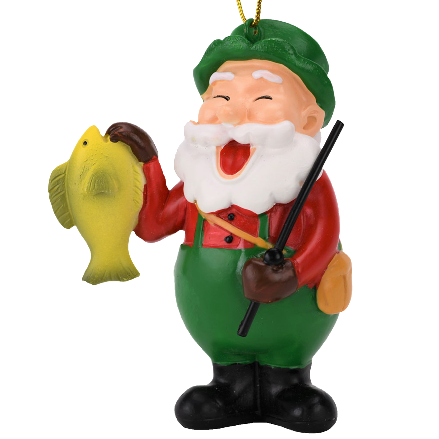 Fishing Santa Claus Christmas Ornament