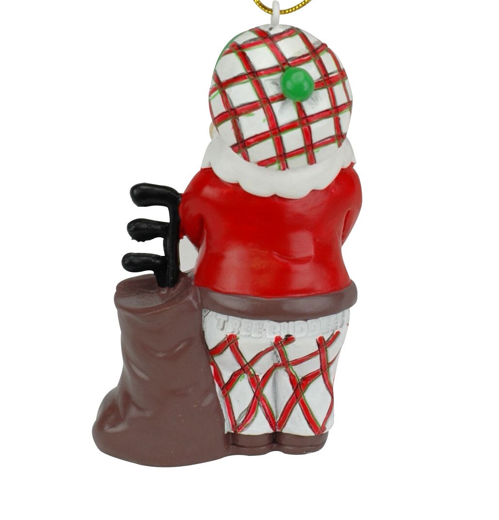 Golfing Santa Claus Christmas Ornament