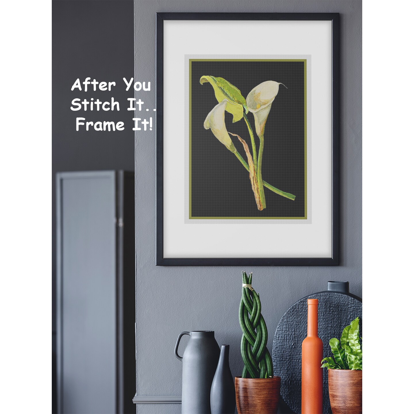 Calla Lily Flowers by Mary Delany Counted Cross Stitch Pattern