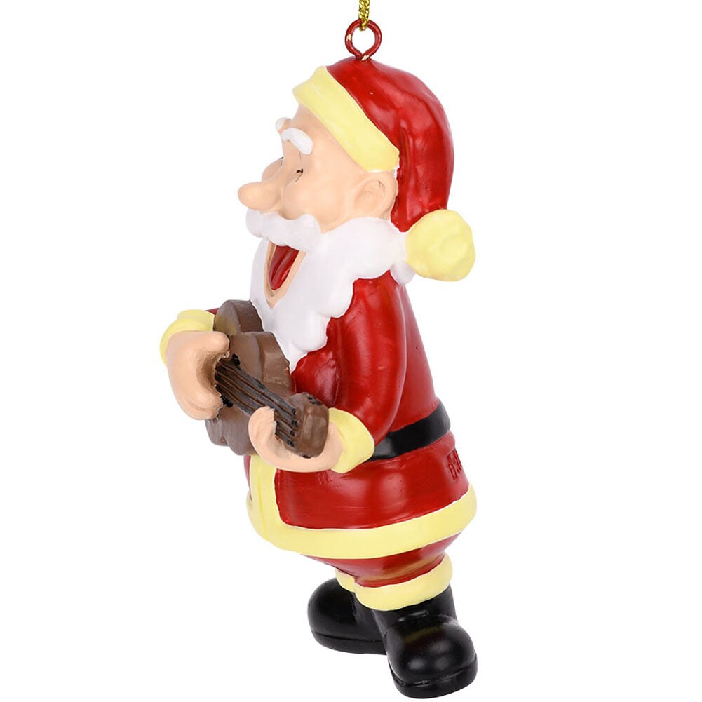 Rockin Around The Christmas Tree Guitar Playing Santa Ornament