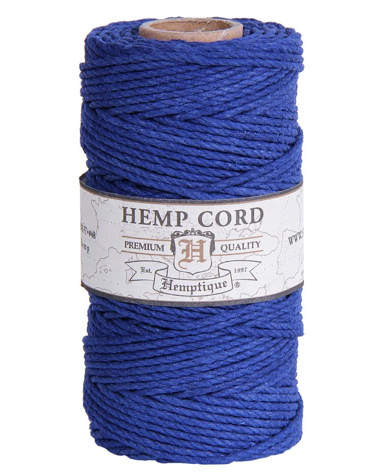 Hemptique 2mm #48 Hemp Cord Spools Jewelry Bracelet Making Crafting Scrapbooking Bookbinding Mixed Media Crocheting Macrame Gift Wrapping Outdoor Gardening