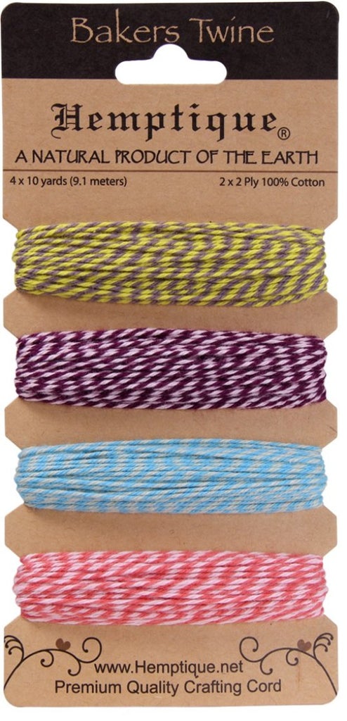 Hemptique Cotton Bakers Twine Card Set Jewelry Bracelet Making Paper Crafting Scrapbooking Bookbinding Mixed Media Crocheting Macrame Gift Wrapping