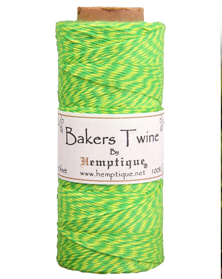 Hemptique Cotton Bakers Twine 2-Ply Spools Eco Friendly Sustainable Naturally Grown Jewelry Bracelet Making Paper Crafting Scrapbooking Bookbinding Mixed Media Crocheting Macrame Seasonal Holiday Gift Wrapping Outdoor Gardening