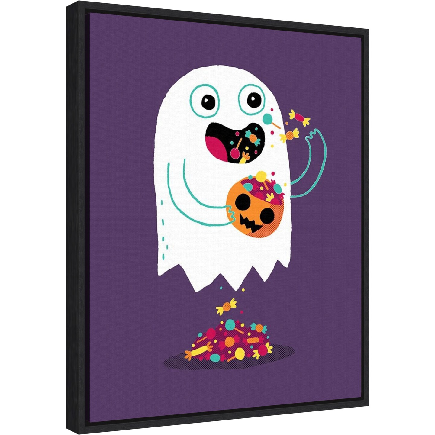 Ghost Candy by Michael Buxton 16-in. W x 20-in. H. Canvas Wall Art Print Framed in Black