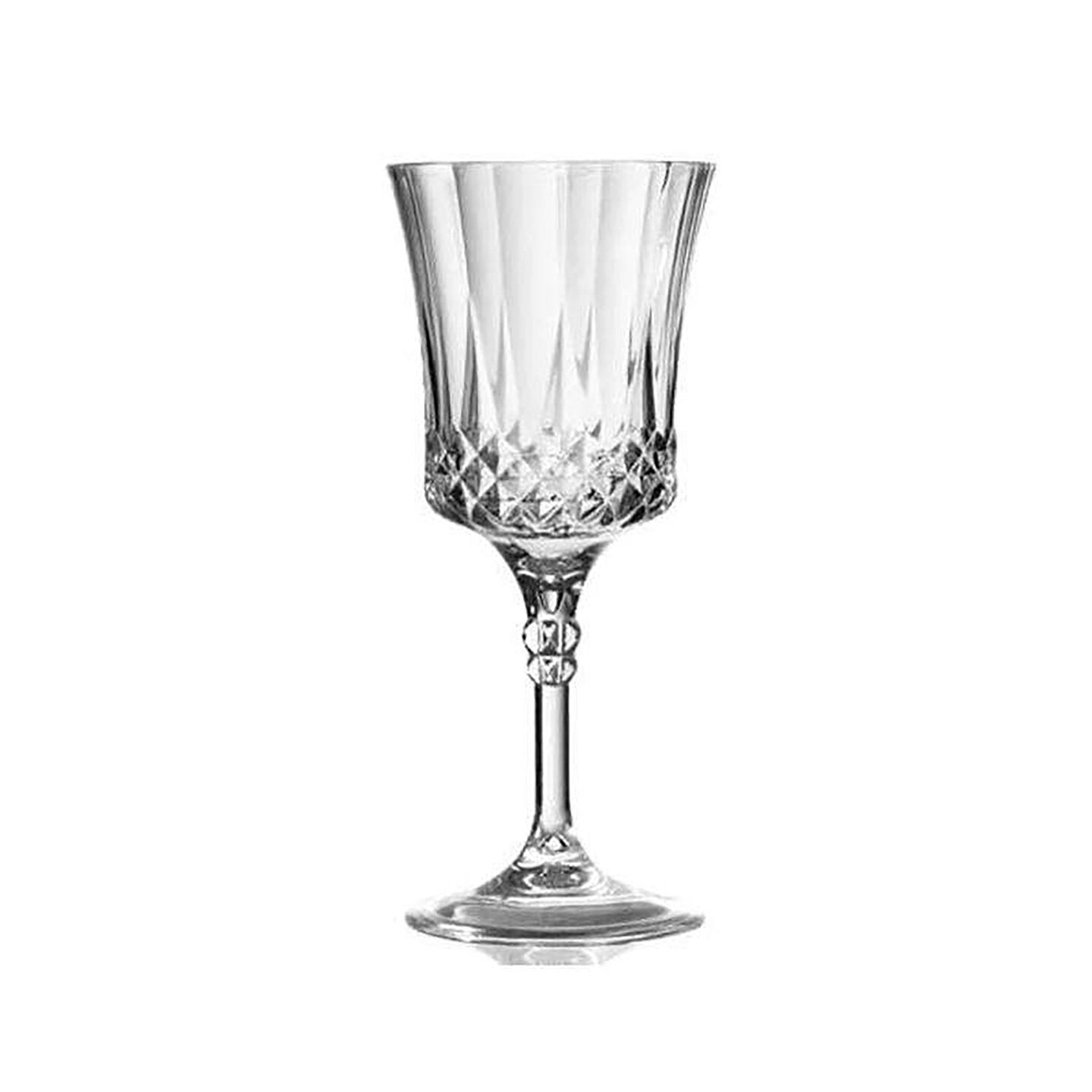 Crystal Cut Plastic Wine Goblets - 11 Ounce (48 Goblets)