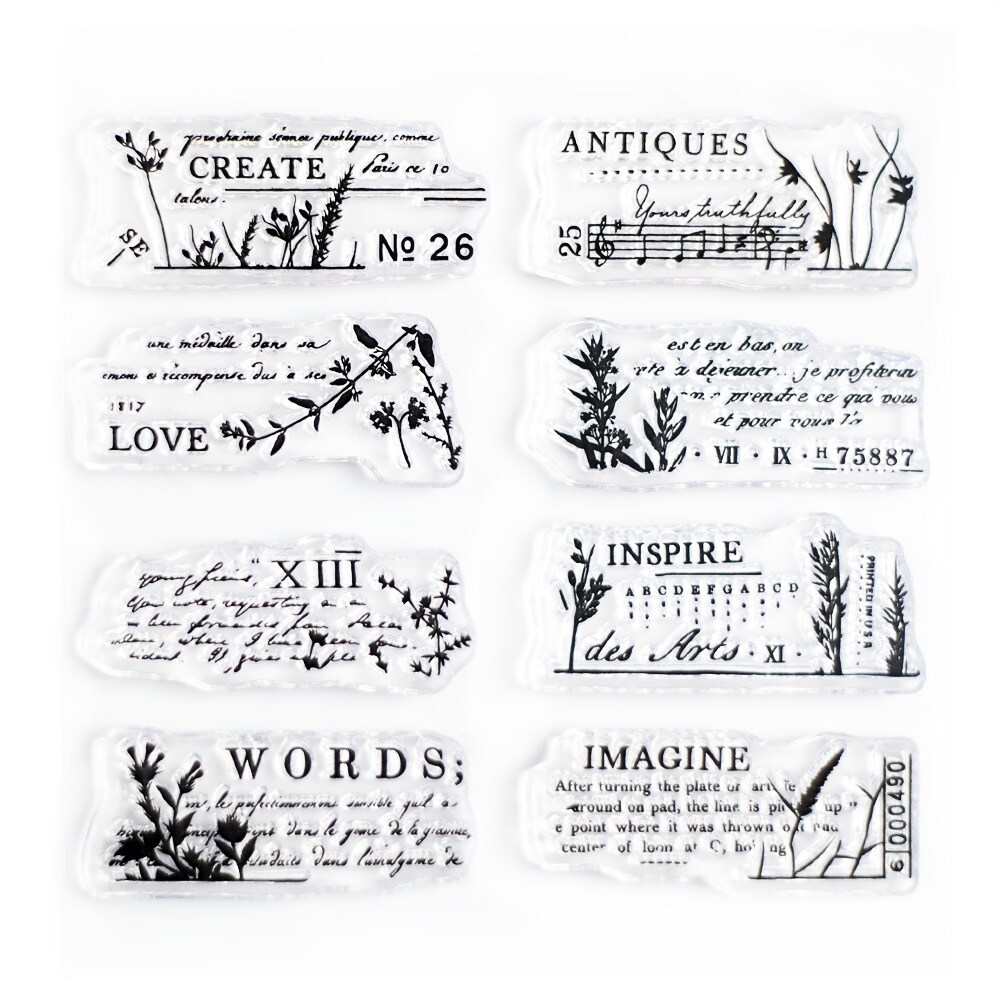 Clear Stamps, Bullet Journal Clear Stamps, Journal Decor Stamps