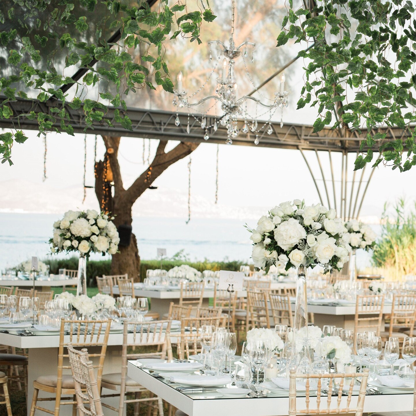 Grand Verde Artificial Vines Silk Leaves Hanging Ivy Greenery Faux Grapevine Garland Decoration Green Plants DIY Wreath Craft, 5 Strands Bulk