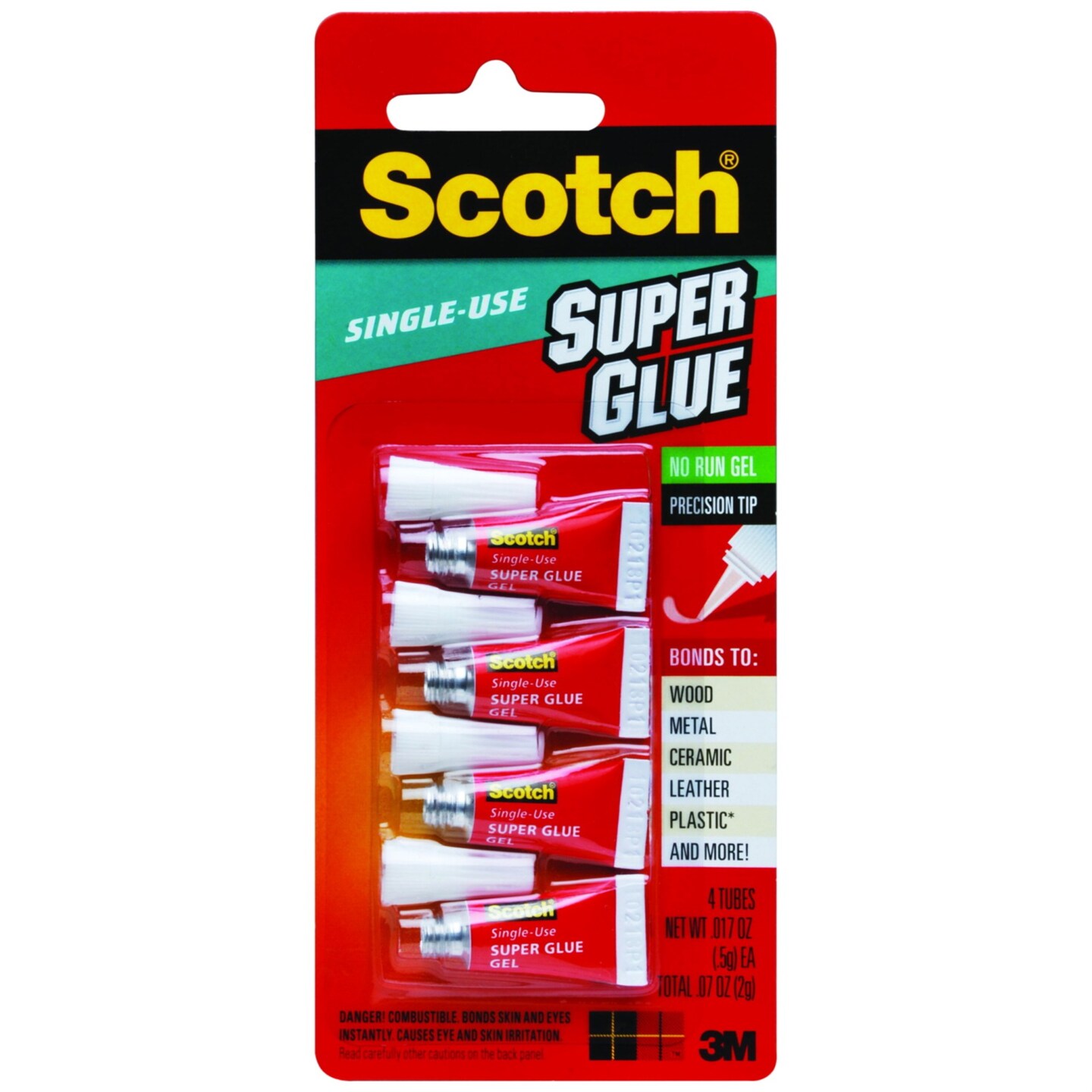 Scotch Super Glue Gel, Single Use, Pack of 4 All Purpose Glue Michaels