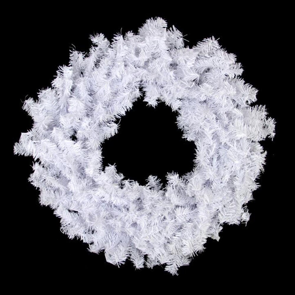 Perfect Holiday 24&#x22; Christmas Wreath Crystal White