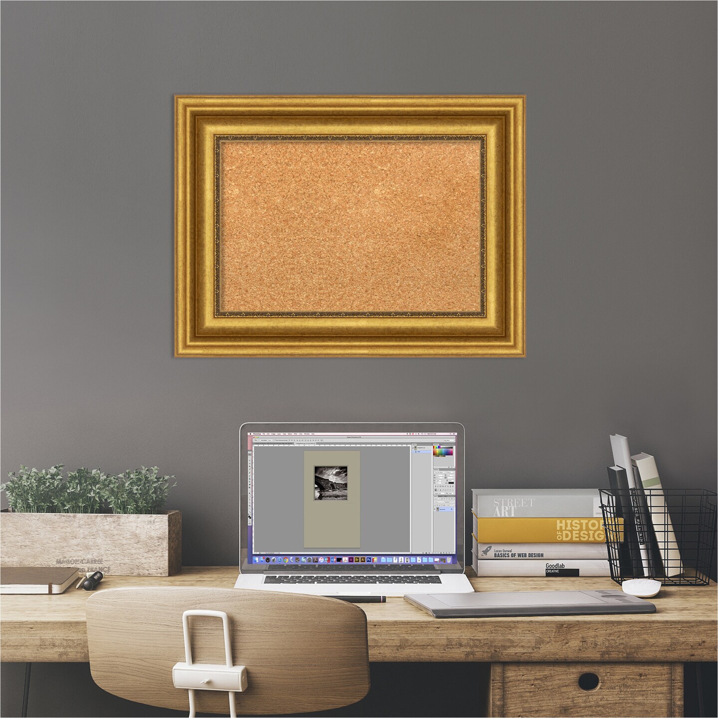 Cork Board, Parlor Frame - Bulletin Board, Organization Board, Pin Board