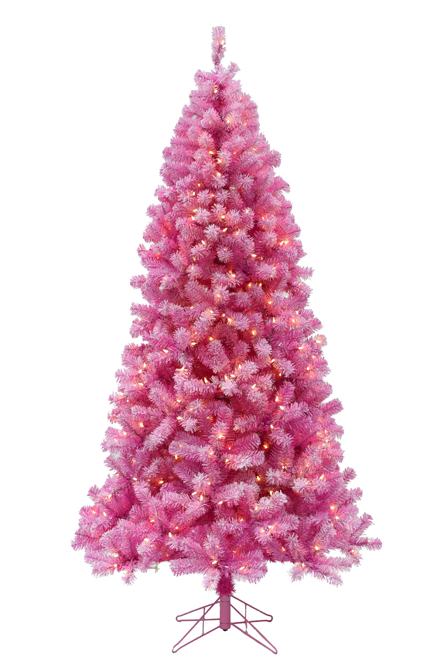 Perfect Holiday Pre-lit Light Pink Christmas Tree