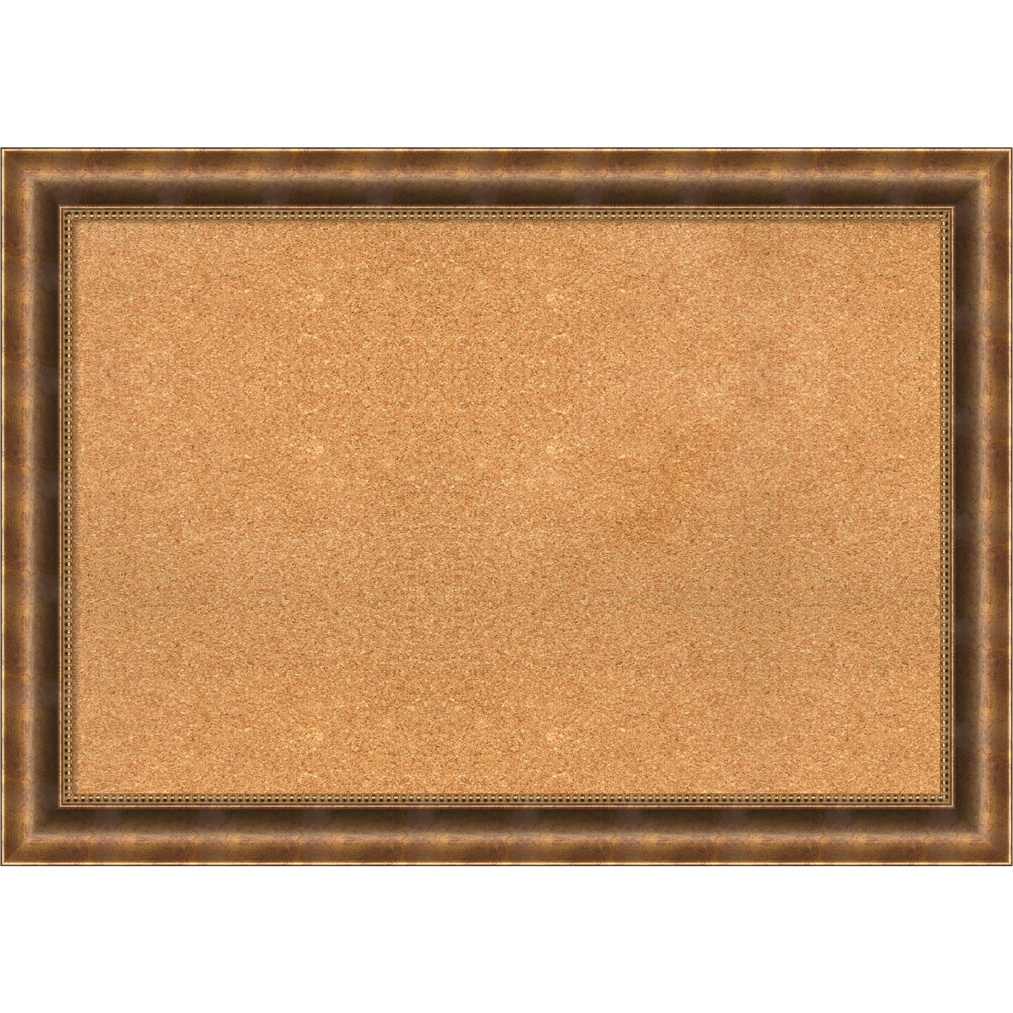 Natural Cork Board (41 in. x 29 in.), Manhattan Bronze Wood Frame ...