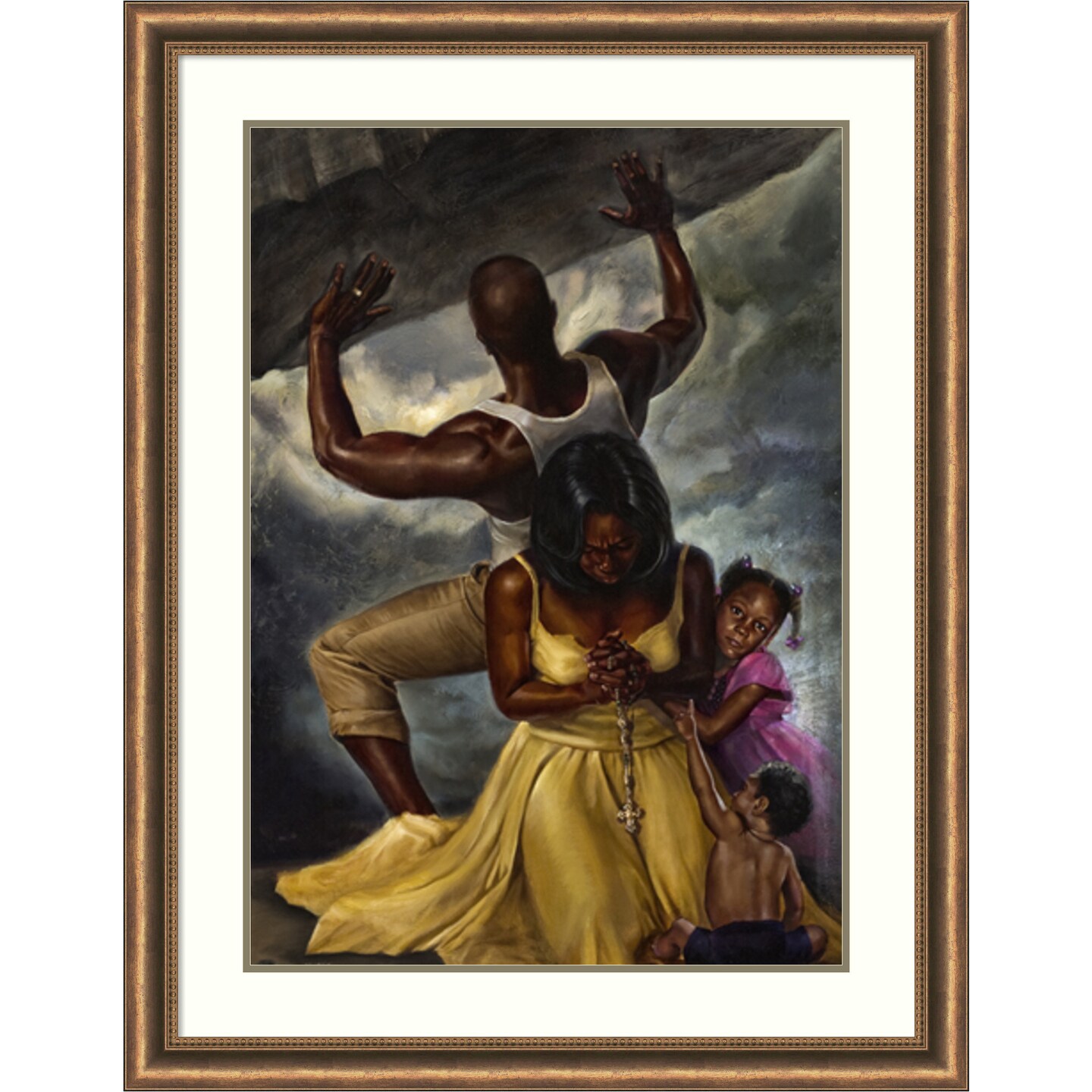 Behind Every Great Man by Wak - Kevin A. Williams Wood Framed Wall Art Print 34 in. W x 44 in. H