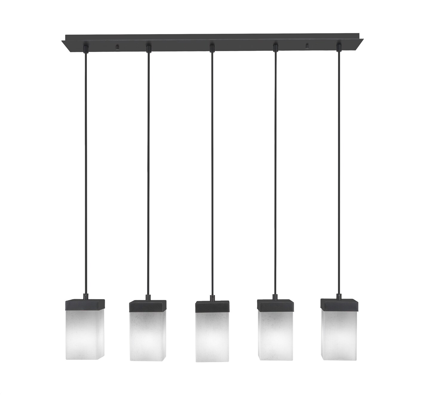 Nouvelle 5 Light Cord Linear Pendalier Shown In Espresso Finish With 4