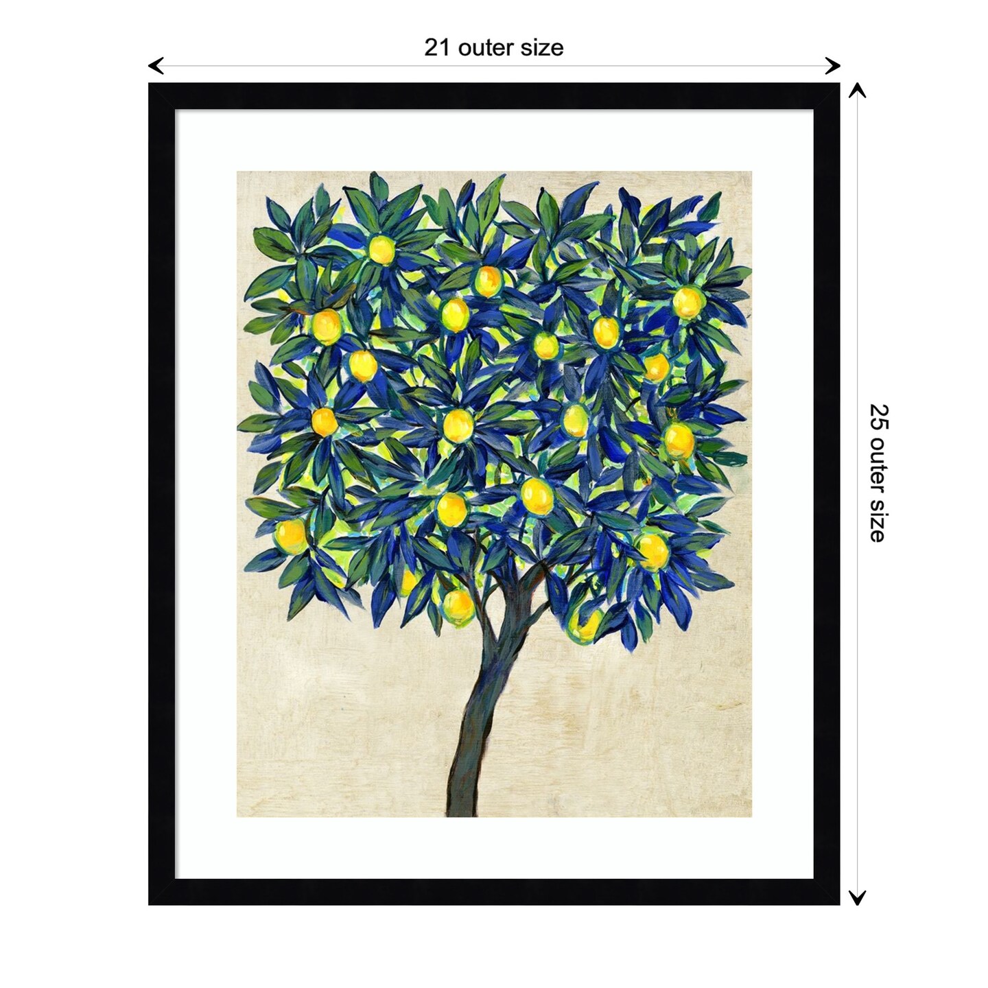 Lemon Tree Composition II by Tim O&#x27;Toole Wood Framed Wall Art Print