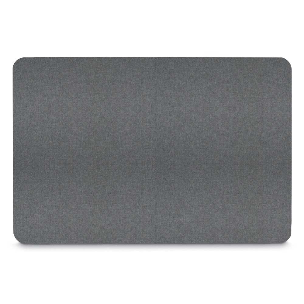 Unframed Medium Grey fabric covered corkboard 36&#x22; x 24&#x22;