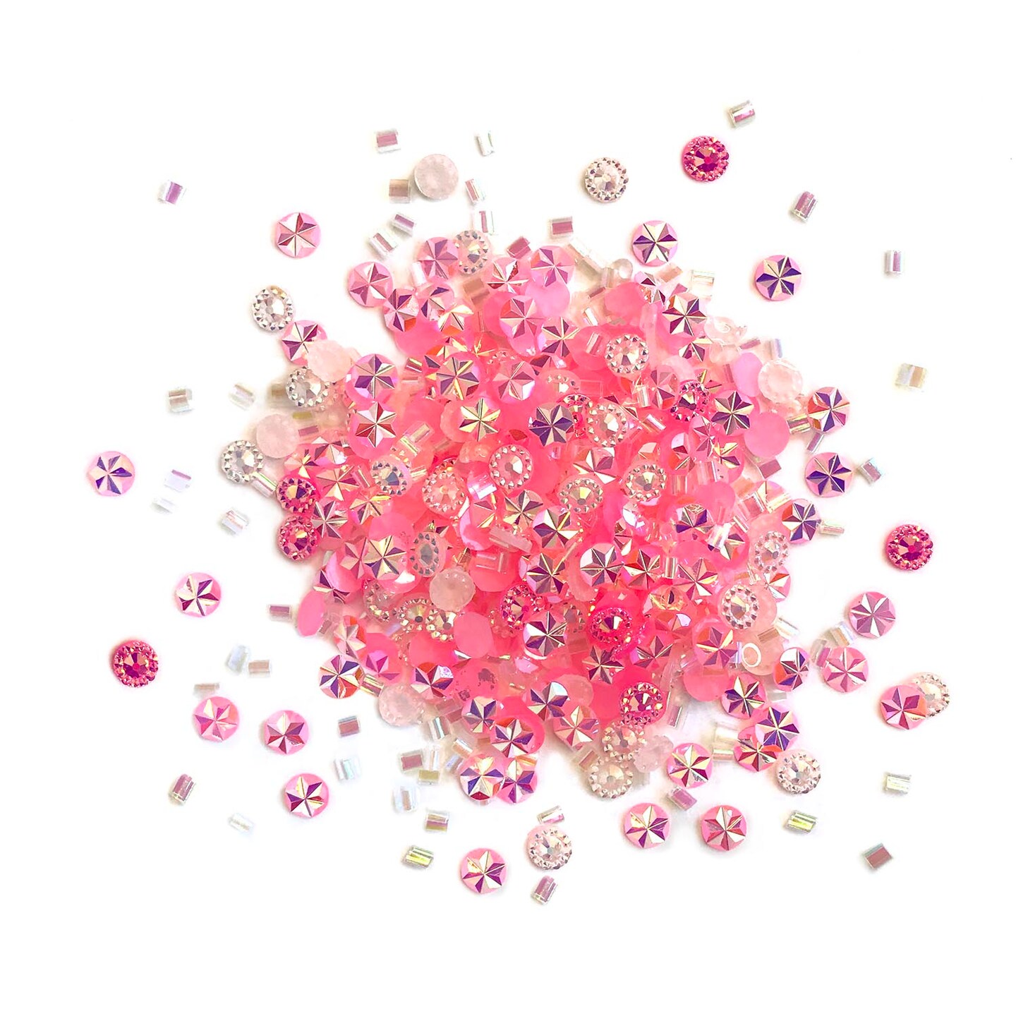 Buttons Galore Doo Dadz Embellishments, Flat Back Crystal Diamond Gems & Iridescent Sprinkles – Sassy