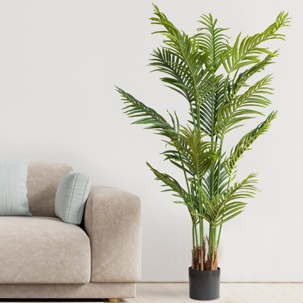 60&#x22; Artificial Palm Tree in Black Pot (2 Pack)