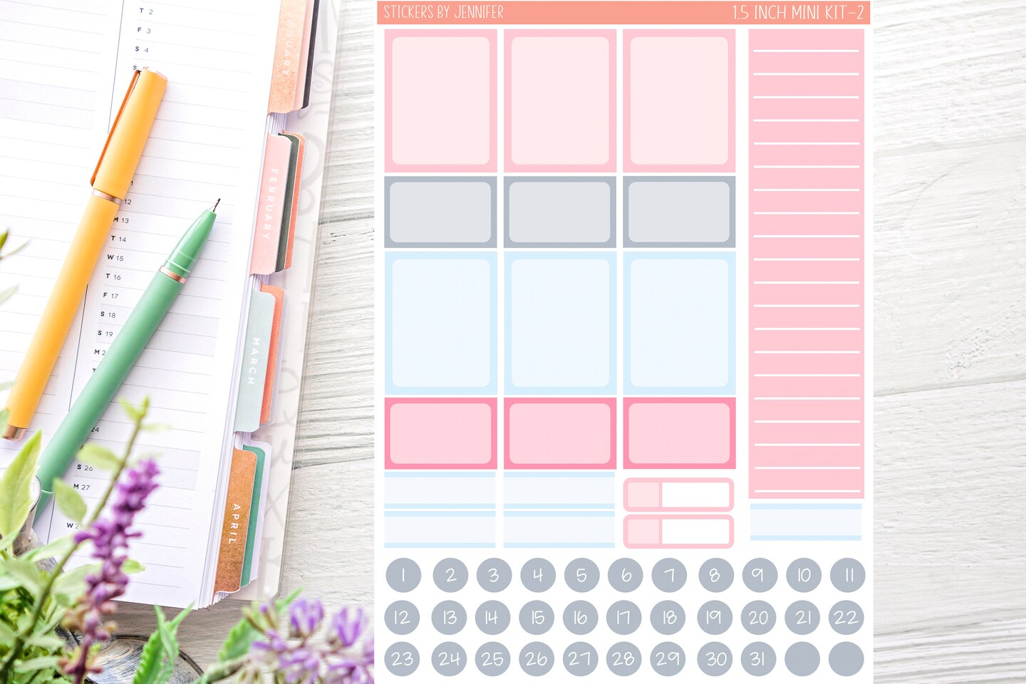 Back To School Planner Sticker Kit (for 7x9 vertical planners)…