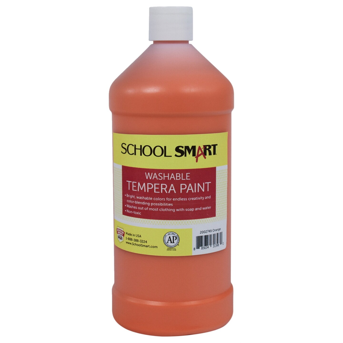 thumbnail image 2 of School Smart Washable Tempera Paint Set - 1 Gallon Each Of 4 Primary Colors, For Kids Arts & Crafts 2 of 12