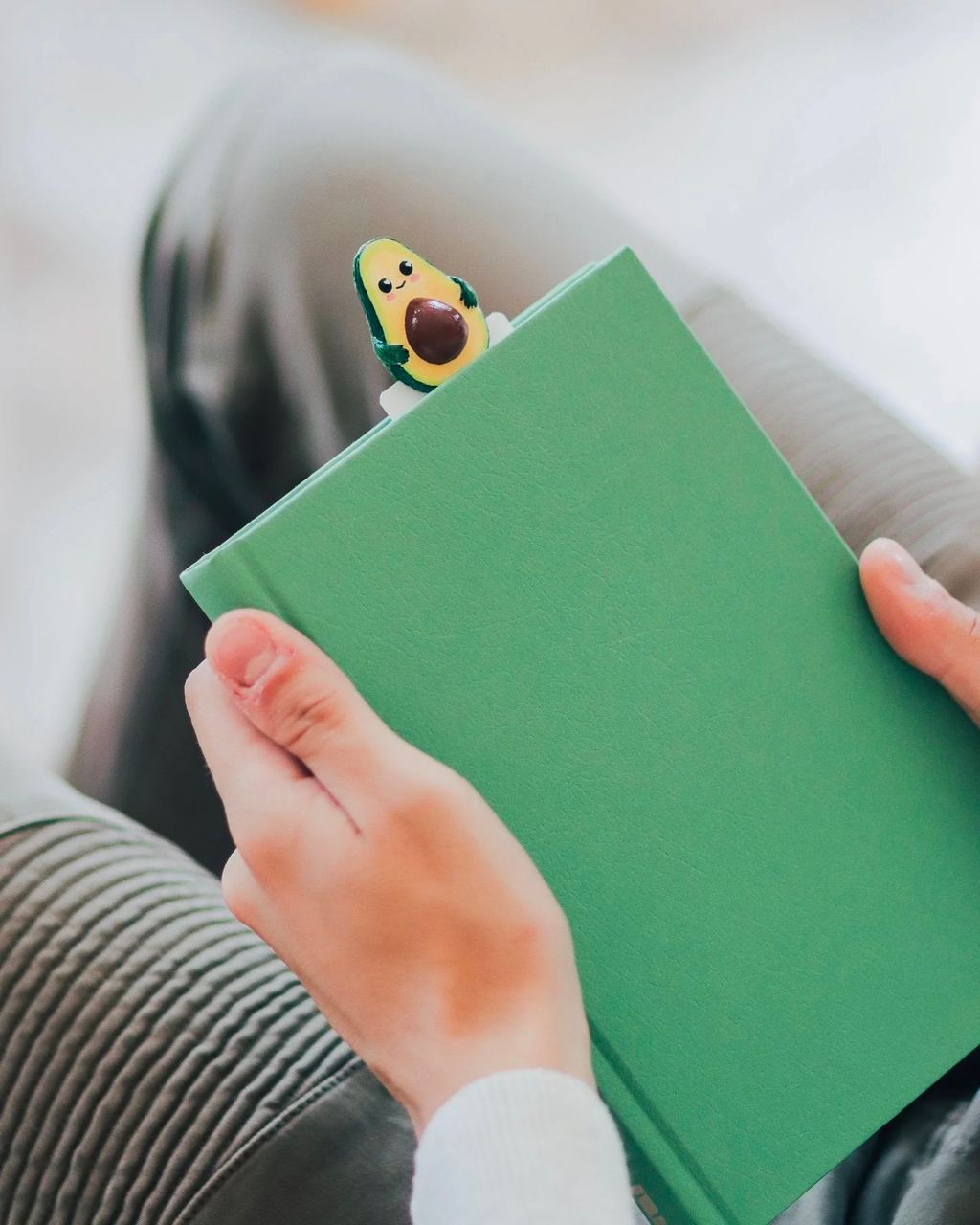 Avocado Handmade Bookmark, Cute Bookmark, Bookworm Gift, Book Lover Gift, Gift for Teacher