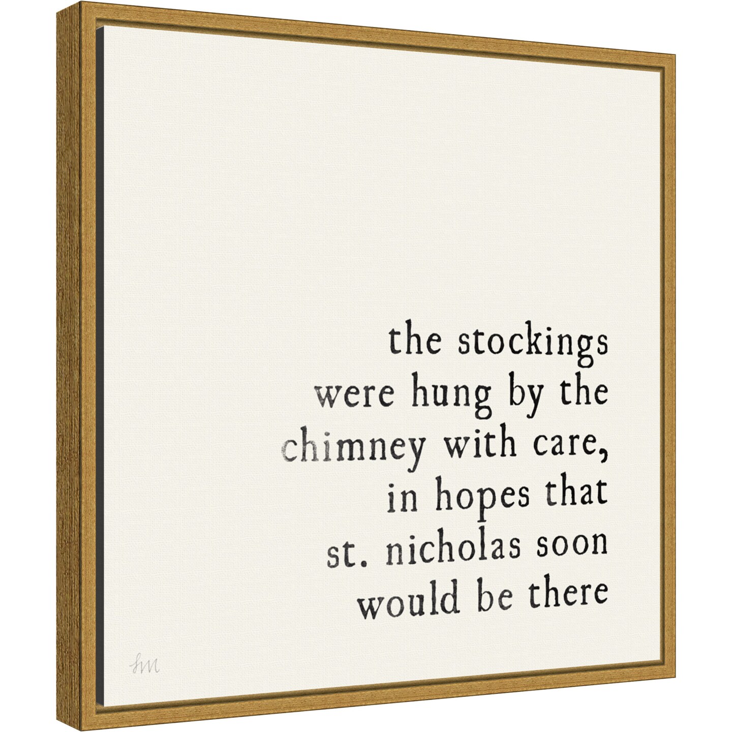 Simple Christmas II Cream by Laura Marshall Canvas Wall Art Print Framed