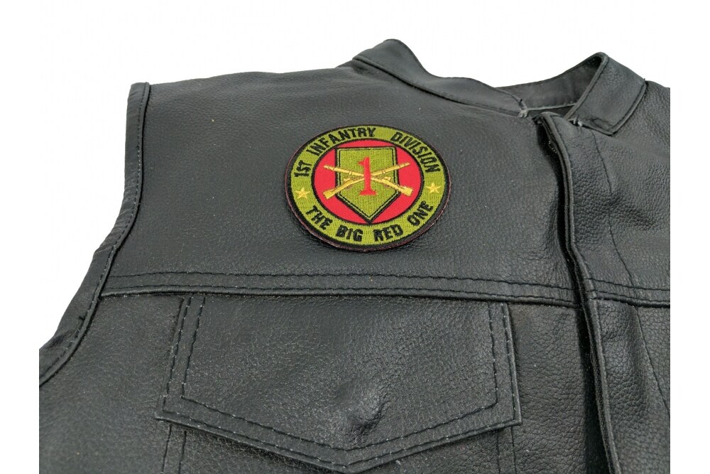 Patch, Embroidered Patch (Iron-On or Sew-On), 1st Infantry Division The Big Red One, 3&#x22; Round