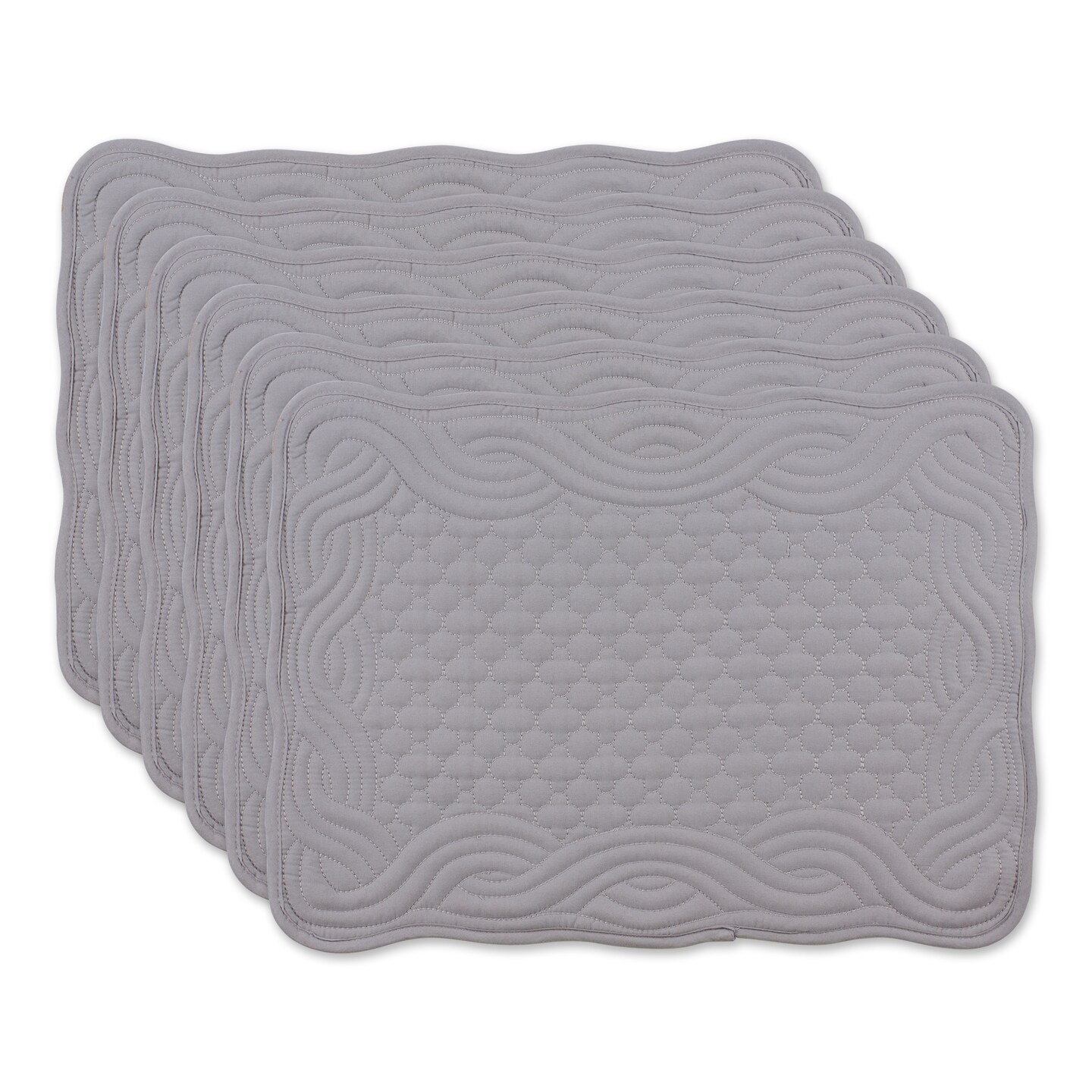 DII Gray Quilted Farmhouse Placemat (Set of 6) Michaels