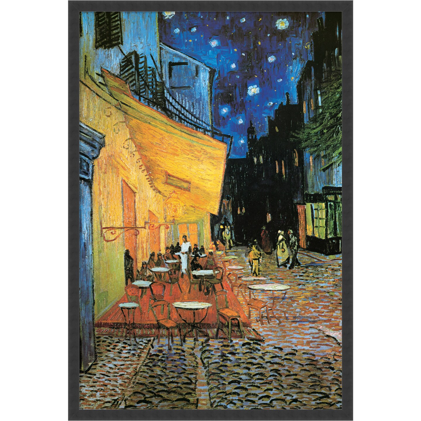 Amanti Art Cafe Terrace At Night 1888 by Vincent van Gogh Framed Wall ...