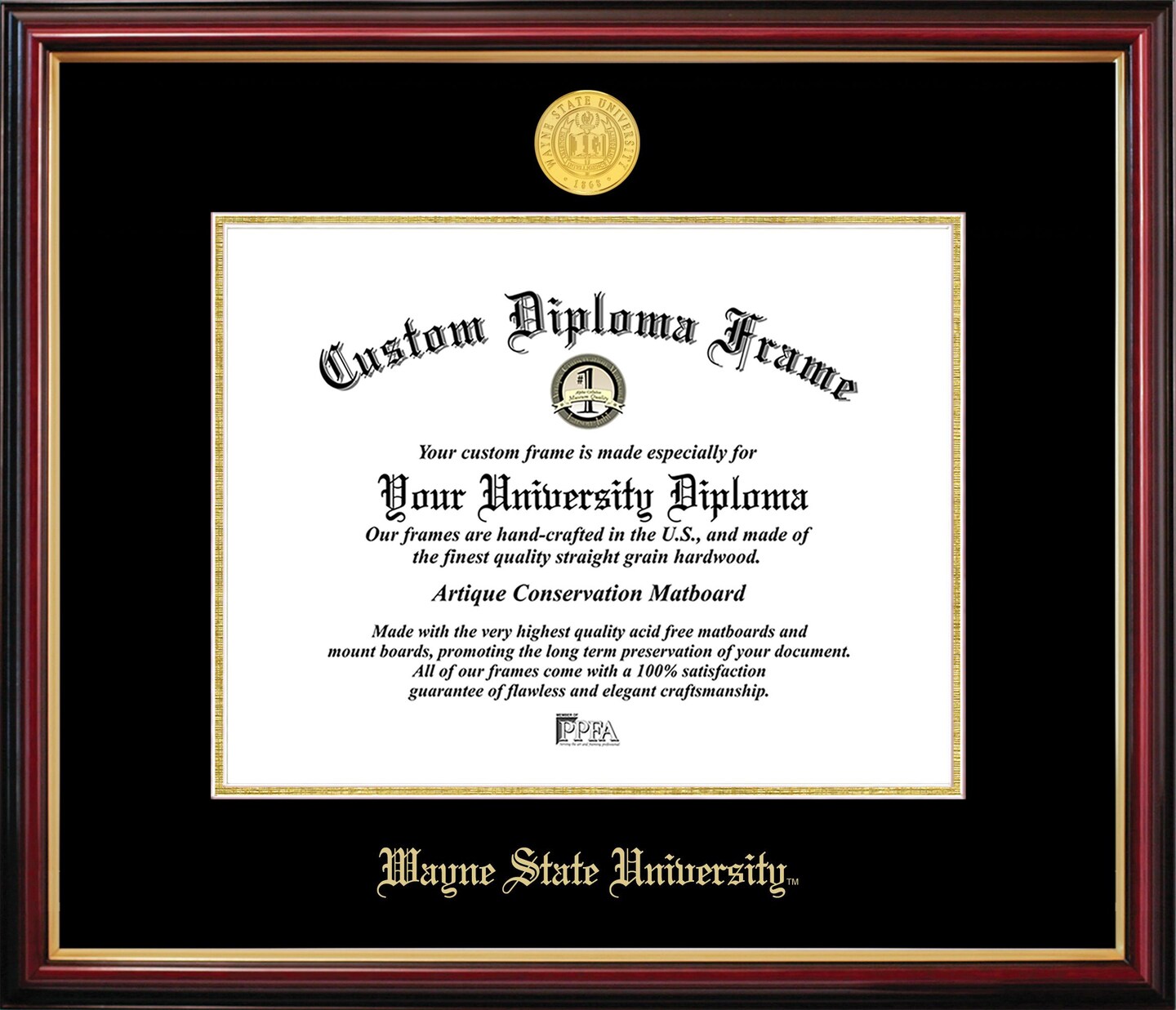 Wayne State University Petite Diploma Frame