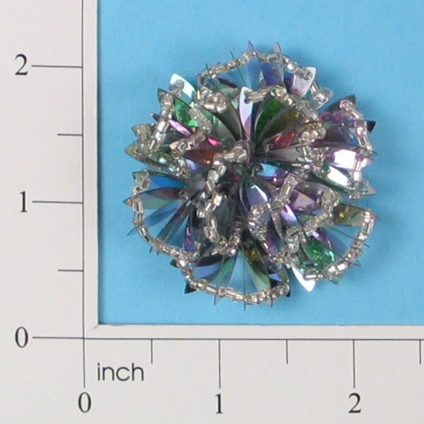 Dimensional Flower Beaded Applique/Patch