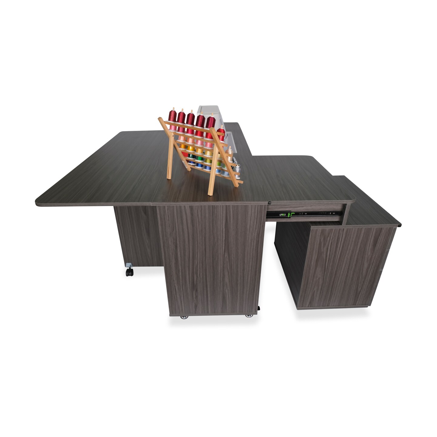 Kangaroo & Joey Sewing Cabinet – Large Sewing & Quilting Machine Table with Lift, Storage Caddy and Expandable Workspace