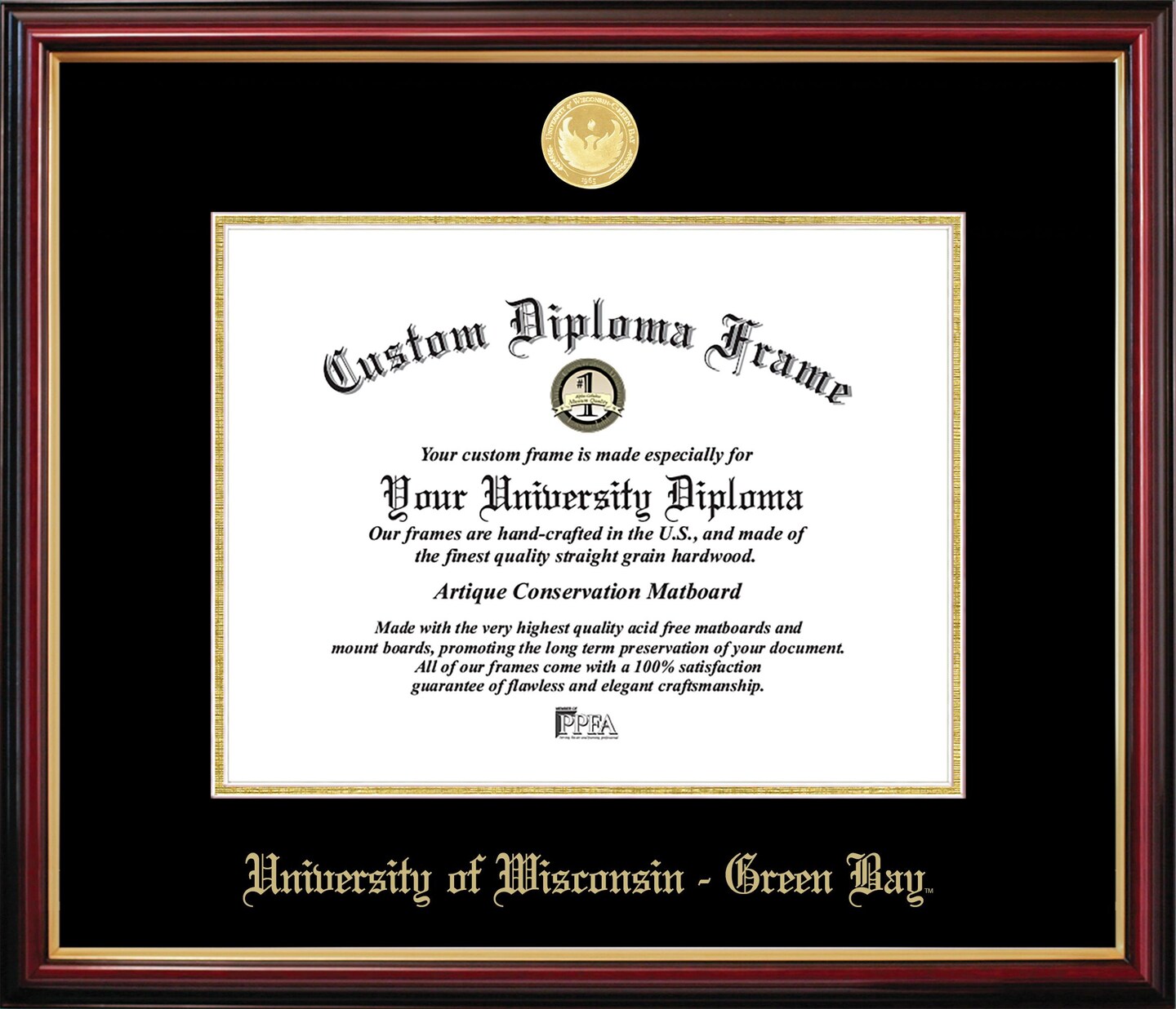 Unviersityof Wisconsin - Green Bay  Petite Diploma Frame