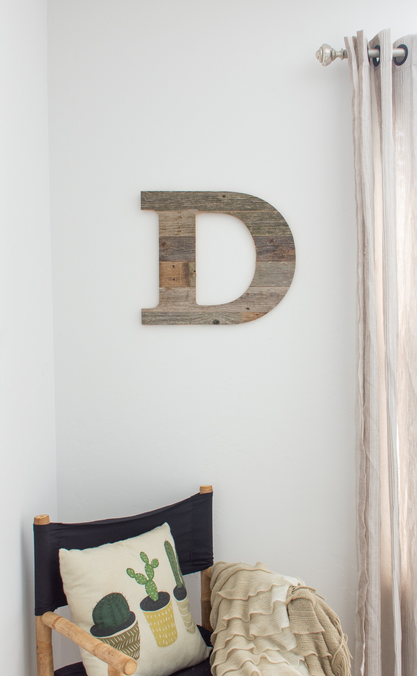 Rustic Farmhouse Large 16&#x22; Decorative Monogram Wood Letter