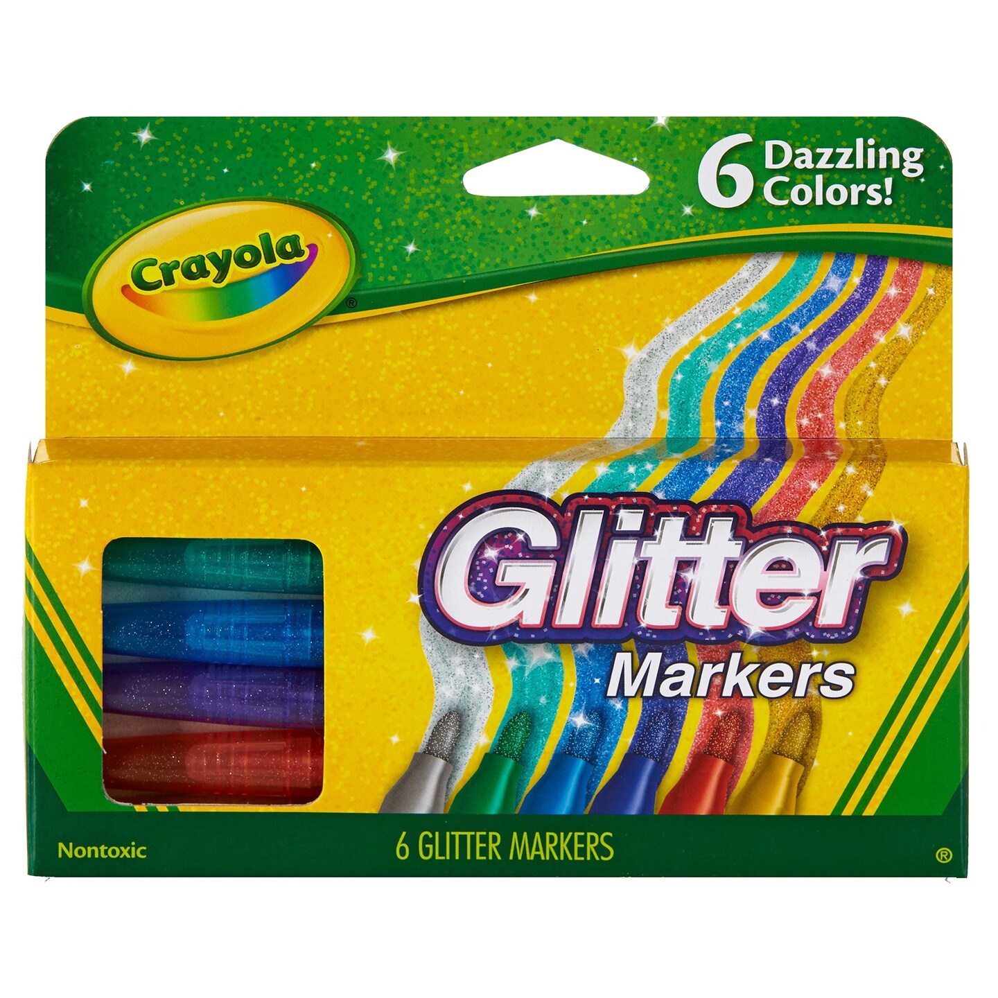 Crayola Glitter MarkersDazzling Colors 6/Pkg Stencils & Forms Michaels