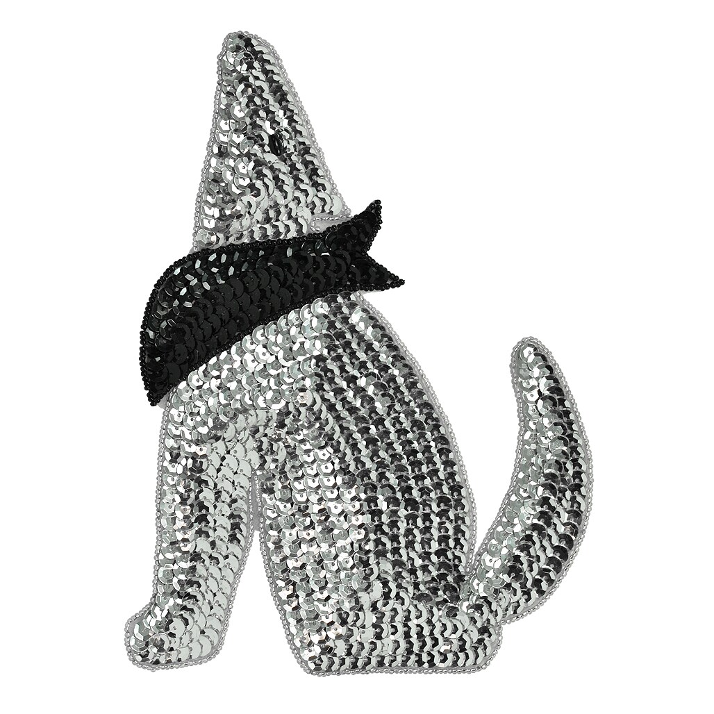 8 1/2" x 5 3/4" Coyote Sequin Applique/Patch IronOns & Appliques