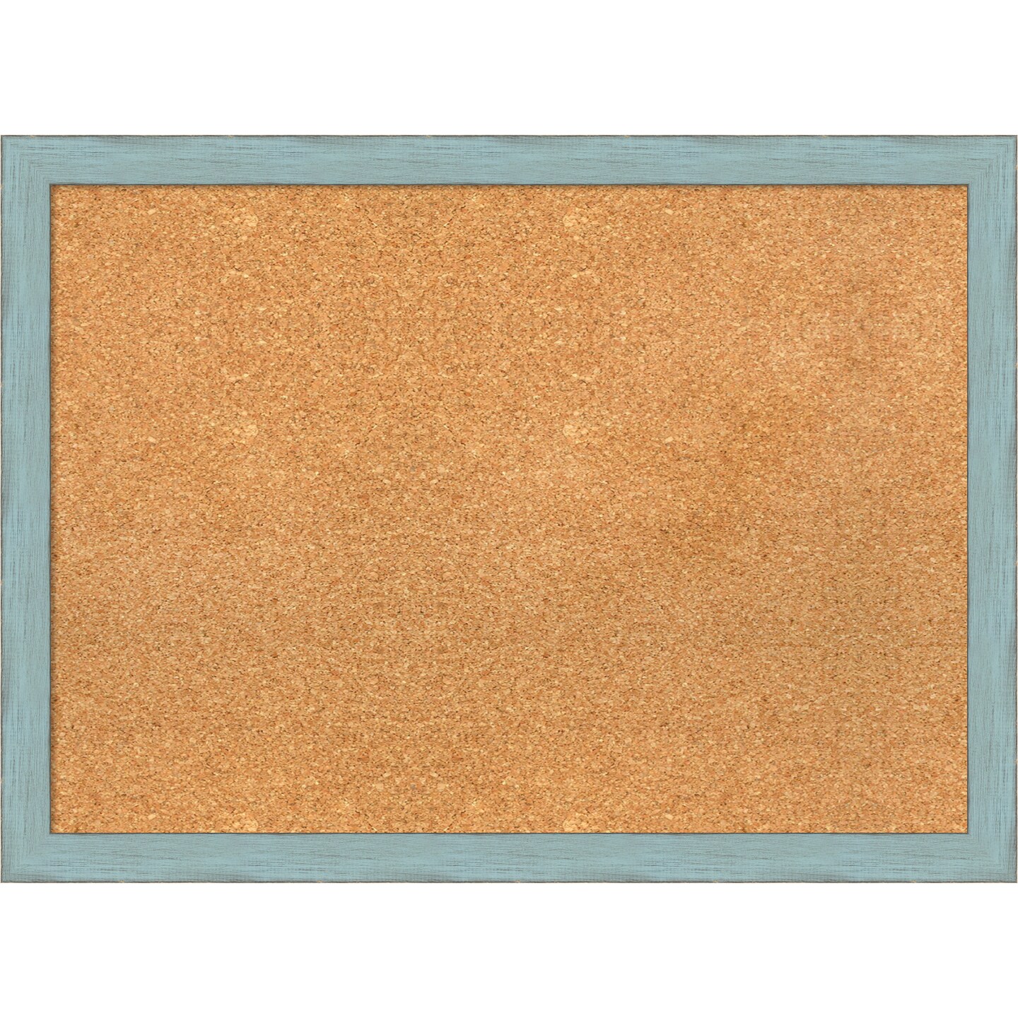 Cork Board, Sky Blue Rustic Wood Frame - Bulletin Board, Organization Board, Pin Board