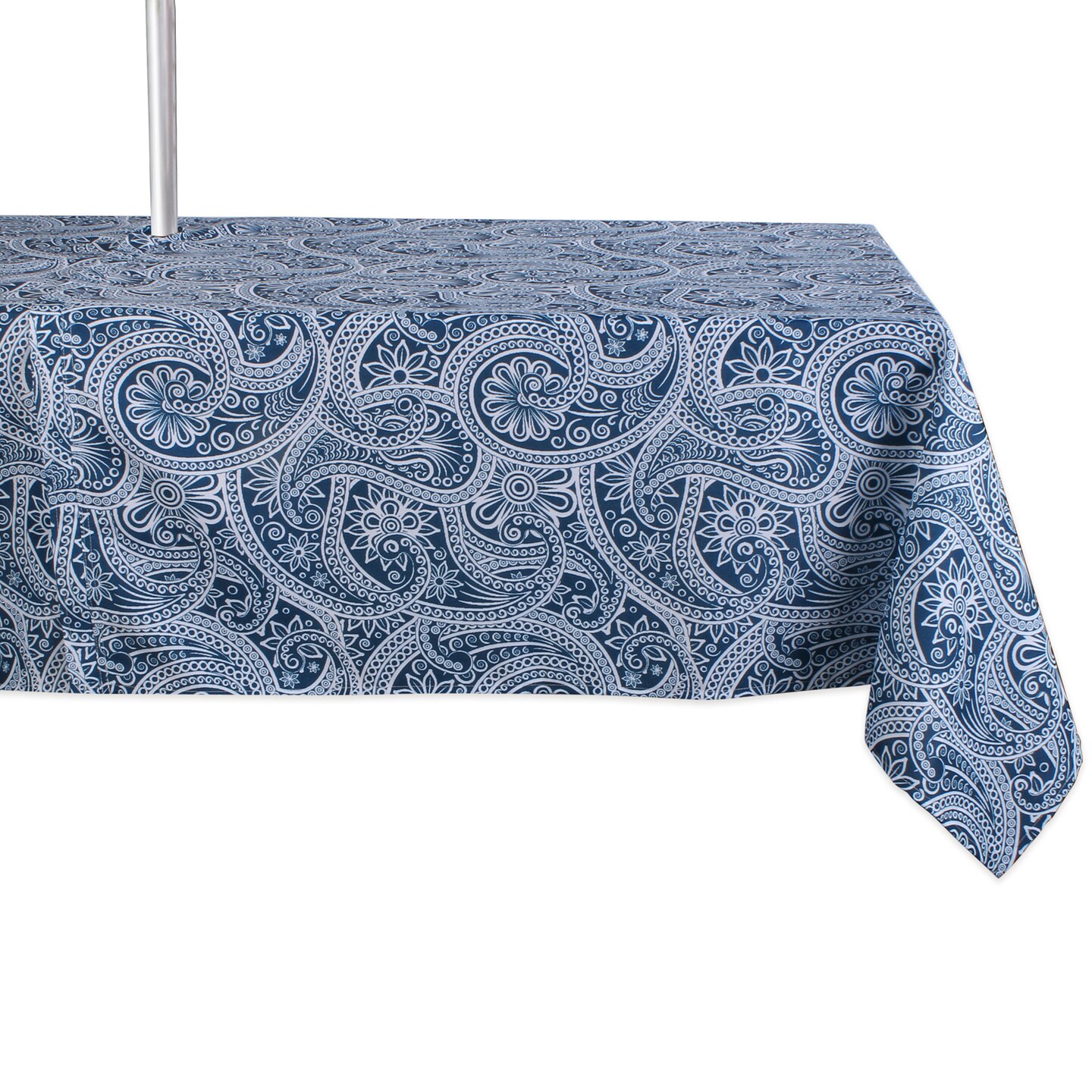 DII Blue Paisley Print Outdoor Tablecloth With Zipper 60x84 Michaels
