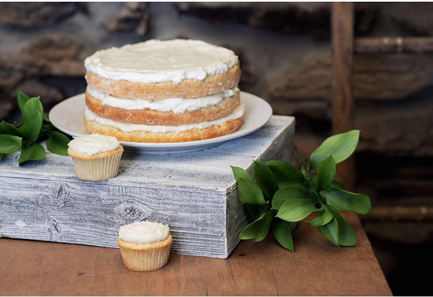 Rustic Farmhouse Decorative 15 in. x 15 in. Solid Reclaimed Wooden Display Riser/Stand