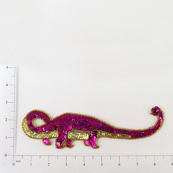 Pat Apathosaurus Dinosaur Sequin Applique/Patch