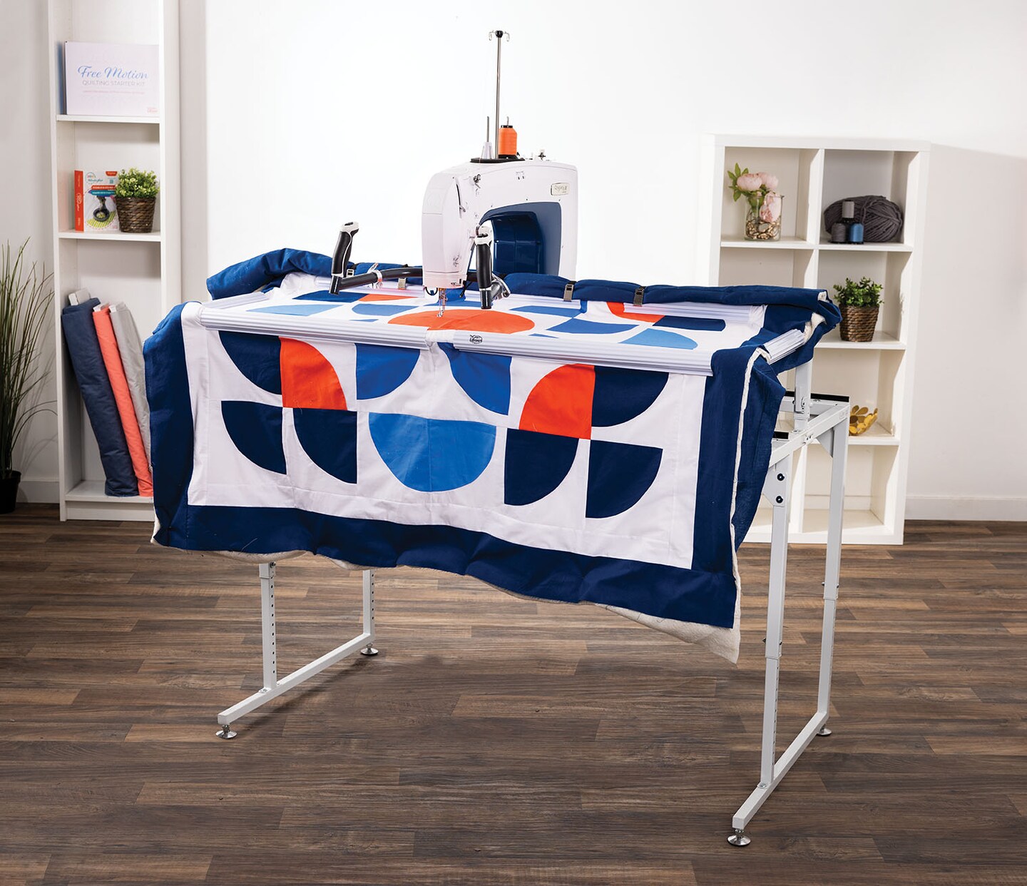 Q&#x27;nique 16X - Manual Quilting Machine and Q-Zone Hoop Quilting Frame