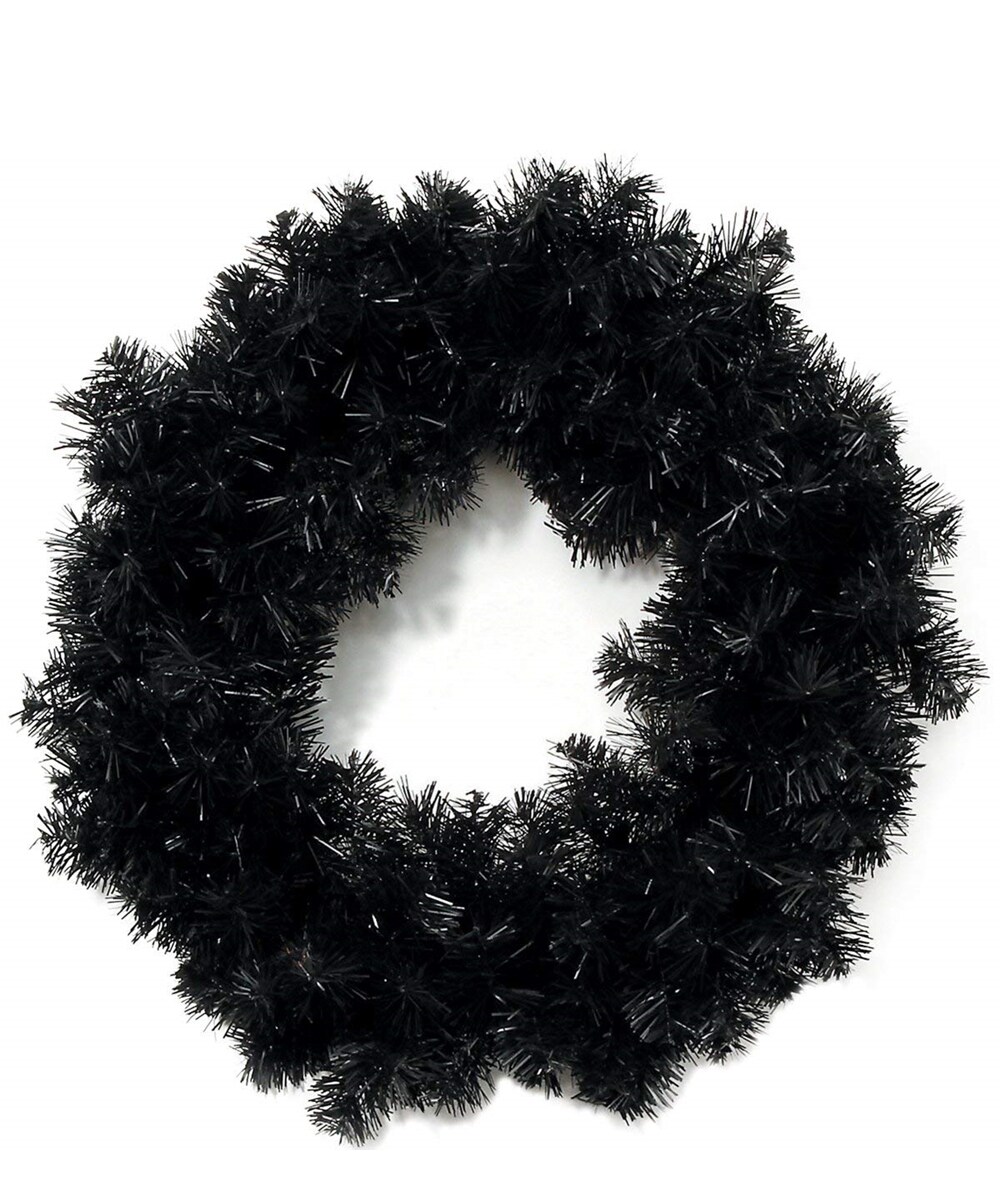 Perfect Holiday 24&#x22; Christmas Wreath - Black