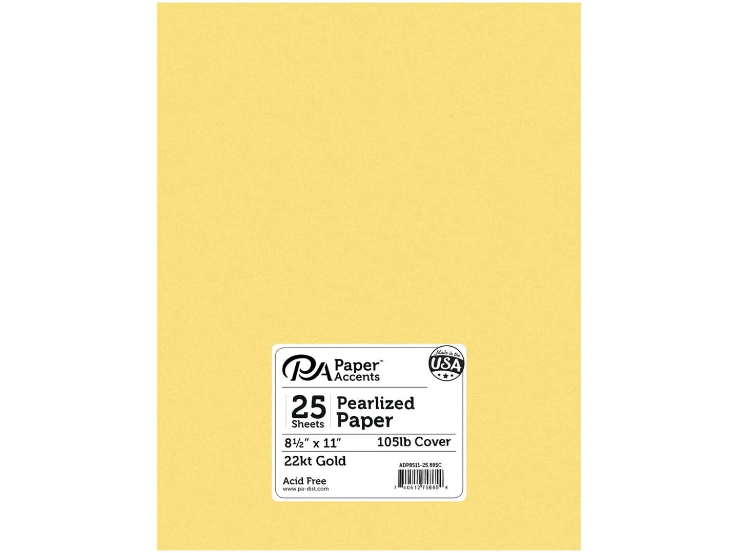 Paper Accents Pearlized Cardstock - 8 1/2 x 11 in. - #885C 22 kt Gold ...